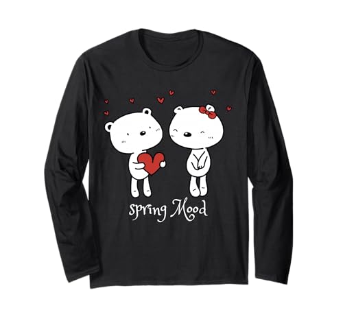 Süßes Paar Bär Lustiges Unisex-Design für Männer Frauen T-Shirt Langarmshirt von Cute Couple Bear Funny Unisex Design For Tee