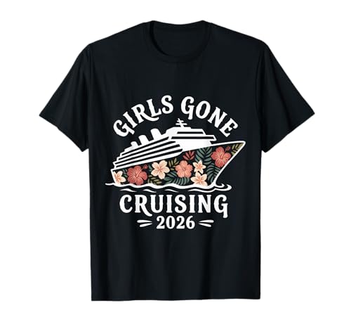 Girls Gone Cruising 2026 Kreuzfahrturlaub mit Blumen und Blumen T-Shirt Girls Gone Cruising 2026 Kreuzfahrturlaub mit Blumen und Blumen T-Shirt von Cute Cruise Trip Matching Outfit Flower Men Women