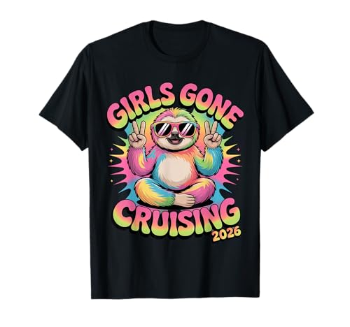Girls Gone Cruising 2026 Kreuzfahrt, Urlaub, Faultier, bunt T-Shirt Girls Gone Cruising 2026 Kreuzfahrt, Urlaub, Faultier, bunt T-Shirt von Cute Cruise Trip Matching Outfit Tees Men Women
