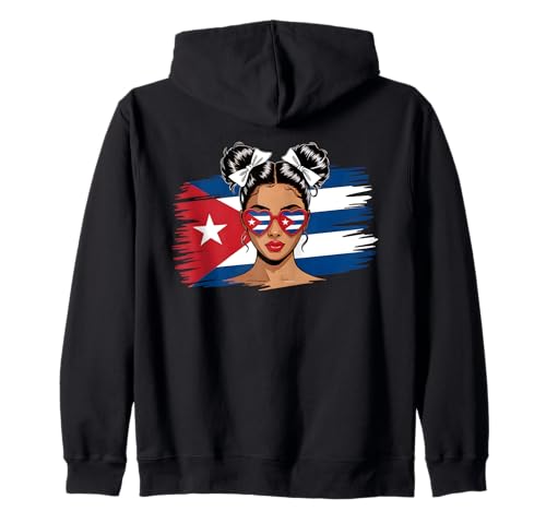 Cubanita Kubanisches Mädchen, Monat des hispanischen Erbes, kubanische Flagge, Damen Kapuzenjacke Cubanita Kubanisches Mädchen, Monat des hispanischen Erbes, kubanische Flagge, Damen Kapuzenjacke von Cute Cuban Women Apparel With Cuba Flag For Girls
