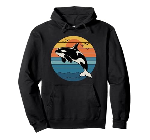 Retro Vintage Sonnenuntergang Ozean Delfin Design Geschenk für Männer Frauen Pullover Hoodie Retro Vintage Sonnenuntergang Ozean Delfin Design Geschenk für Männer Frauen Pullover Hoodie von Cute Dolphin Lover Sea Marine Life Summer Graphic