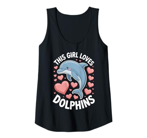 Damen Delphins Girl Lustiger Delfin Tank Top Damen Delphins Girl Lustiger Delfin Tank Top von Cute Dolphins Funny Dolphin Design