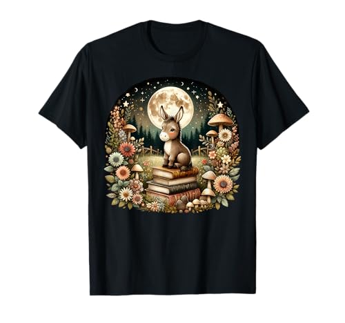 Cottagecore Donkey Aesthetic für Damen mit Blumenmuster T-Shirt Cottagecore Donkey Aesthetic für Damen mit Blumenmuster T-Shirt von Cute Donkey Cottagecore Clothing