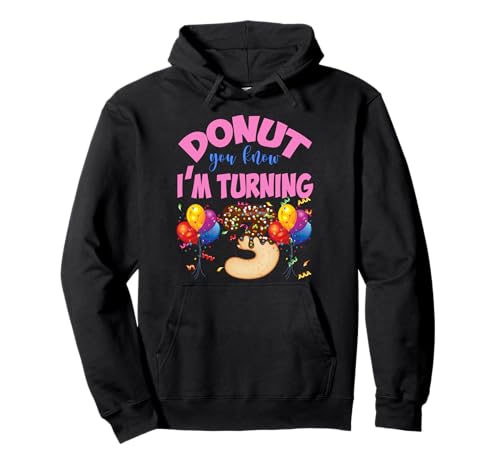 Donut You Know I'm Turning Three 3. Geburtstag Geschenk für Kinder Pullover Hoodie von Cute Donut You Know I'm Turning Three 3rd Birthday