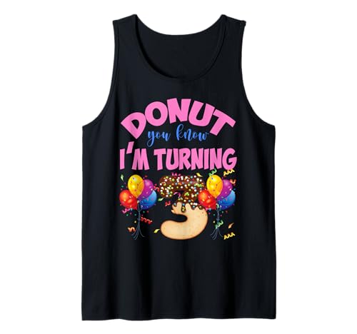 Donut You Know I'm Turning Three 3. Geburtstag Geschenk für Kinder Tank Top von Cute Donut You Know I'm Turning Three 3rd Birthday