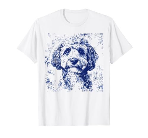French Blue Toile Doodle Hundegrafik für Herren, Damen und Kinder T-Shirt French Blue Toile Doodle Hundegrafik für Herren, Damen und Kinder T-Shirt von Cute Doodle Tee