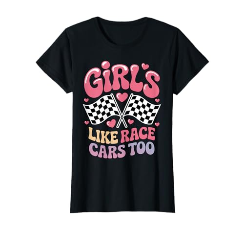 Drag-Racing-Mädchen mögen Rennwagen, zu lustige Rennwagen T-Shirt von Cute Drag Racing Girl Cute Racing Car Designs