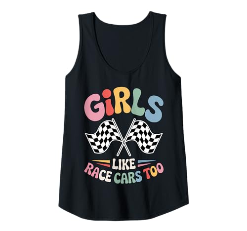 Damen Drag-Racing-Mädchen mögen Rennwagen, zu lustige Rennwagen Tank Top von Cute Drag Racing Girl Funny Racing Car Designs