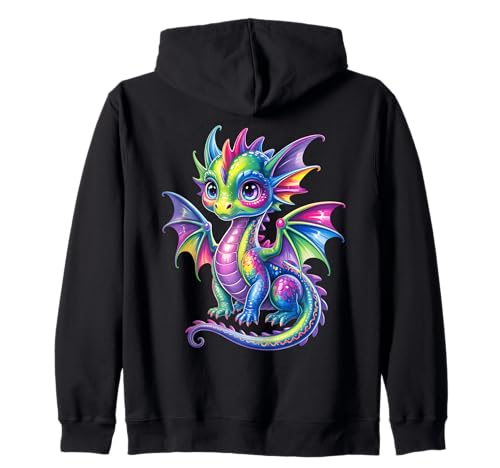 Bunter Drache Baby Niedlich Hübsch Geburtstag Drachenliebhaber Kinder Kapuzenjacke Bunter Drache Baby Niedlich Hübsch Geburtstag Drachenliebhaber Kinder Kapuzenjacke von Cute Dragon Baby Clothes For Kids And Girls Boys