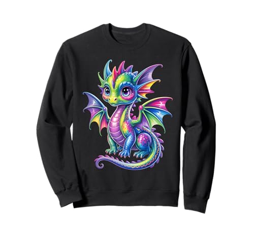 Bunter Drache Baby Niedlich Hübsch Geburtstag Drachenliebhaber Kinder Sweatshirt Bunter Drache Baby Niedlich Hübsch Geburtstag Drachenliebhaber Kinder Sweatshirt von Cute Dragon Baby Clothes For Kids And Girls Boys