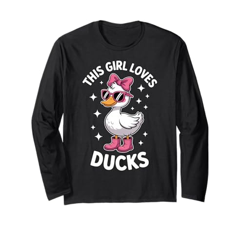 Enten Mädchen Lustige Ente Langarmshirt von Cute Ducks Funny Ducks Girl Design