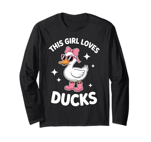 Enten Mädchen Lustige Ente Langarmshirt von Cute Ducks Funny Ducks Girl Designs
