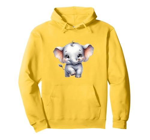 Kawaii Elefant Cartoon Design für Kinder Pullover Hoodie von Cute Elephant Designs for Babies and Kids