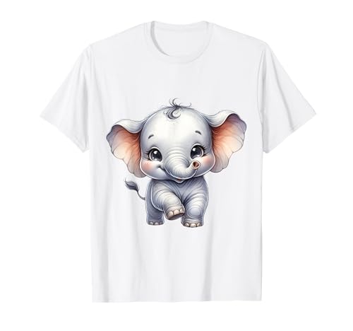 Kawaii Elefant Cartoon Design für Kinder T-Shirt Kawaii Elefant Cartoon Design für Kinder T-Shirt von Cute Elephant Designs for Babies and Kids