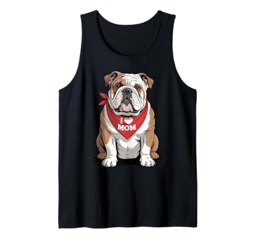 Ich Liebe Mama, englischer Bulldoggenliebhaber, Hund, Muttertag Tank Top von Cute English Bulldog Mom Bully Dog Lover