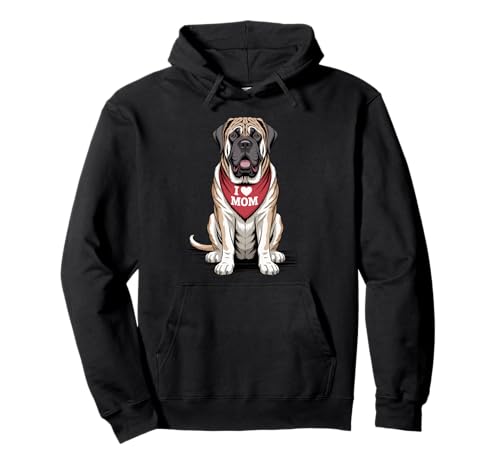Ich Liebe Mama English Mastiff Lover Dog Muttertag Pullover Hoodie von Cute English Mastiff Mom Dog Lover