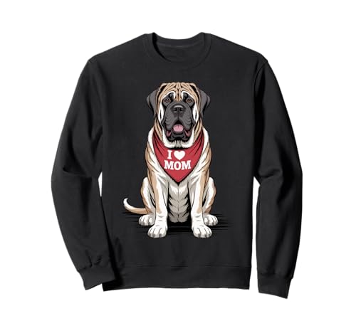 Ich Liebe Mama English Mastiff Lover Dog Muttertag Sweatshirt von Cute English Mastiff Mom Dog Lover