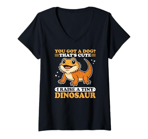 Damen Entschuldigung! Mein Bartagame hat Hausaufgaben gefressen Eidechse Bartagame T-Shirt mit V-Ausschnitt Damen Entschuldigung! Mein Bartagame hat Hausaufgaben gefressen Eidechse Bartagame T-Shirt mit V-Ausschnitt von Cute Exotic Bearded Dragon Reptile Owner Gifts