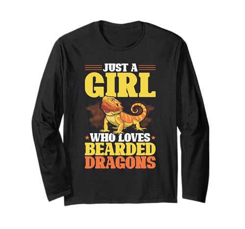Nur EIN Mädchen, das Reptilien, Echsenbärtige Drachen liebt Langarmshirt Nur EIN Mädchen, das Reptilien, Echsenbärtige Drachen liebt Langarmshirt von Cute Exotic Bearded Dragon Reptile Owner Gifts