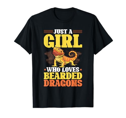 Nur EIN Mädchen, das Reptilien, Echsenbärtige Drachen liebt T-Shirt Nur EIN Mädchen, das Reptilien, Echsenbärtige Drachen liebt T-Shirt von Cute Exotic Bearded Dragon Reptile Owner Gifts