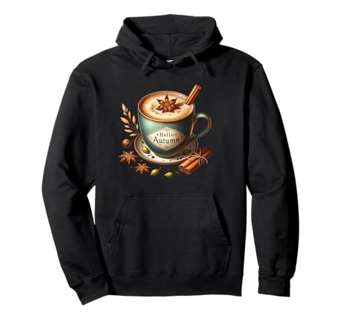 Hello Autumn Themed Coffee Mug for Women Cozy Fall Vibes Pullover Hoodie von Cute Fall Coffee Gifts For Women And Coffee Lovers