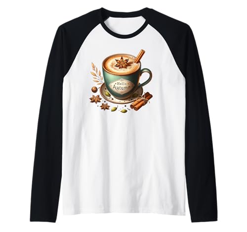 Hello Autumn Themed Coffee Mug for Women Cozy Fall Vibes Raglan von Cute Fall Coffee Gifts For Women And Coffee Lovers