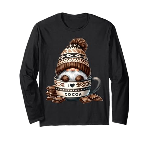 Unique Winter Must Haves for Women with Hot Cocoa GNOME Langarmshirt von Cute Fall Gnomes Hot Cocoa Gifts For Winter Season