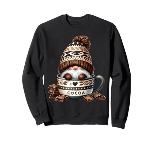 Unique Winter Must Haves for Women with Hot Cocoa GNOME Sweatshirt von Cute Fall Gnomes Hot Cocoa Gifts For Winter Season