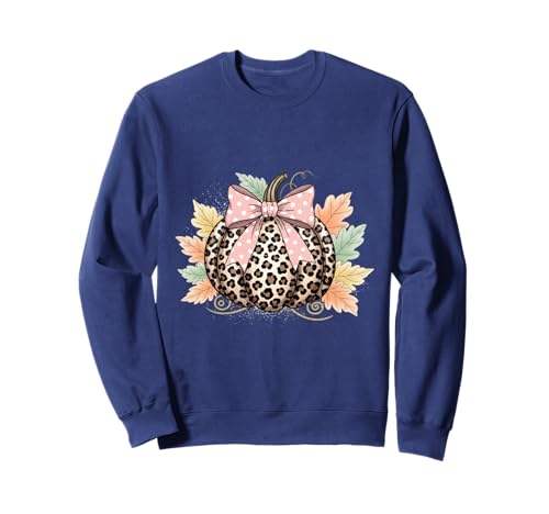 Süßes Halloween Herbst Kürbis Shirt Frauen Leopard Kürbis Sweatshirt Süßes Halloween Herbst Kürbis Shirt Frauen Leopard Kürbis Sweatshirt von Cute Fall Peace Love Design Women Men Girls Kids