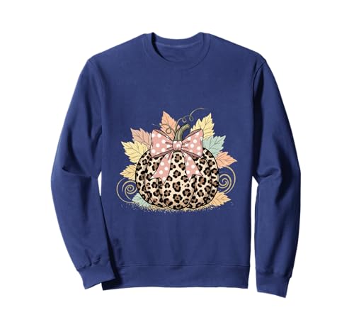 Süßes Halloween Herbst Kürbis Shirt Frauen Leopard Kürbis Sweatshirt Süßes Halloween Herbst Kürbis Shirt Frauen Leopard Kürbis Sweatshirt von Cute Fall Peace Love Design Women Men Girls Kids