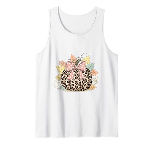 Süßes Halloween Herbst Kürbis Shirt Frauen Leopard Kürbis Tank Top Süßes Halloween Herbst Kürbis Shirt Frauen Leopard Kürbis Tank Top von Cute Fall Peace Love Design Women Men Girls Kids