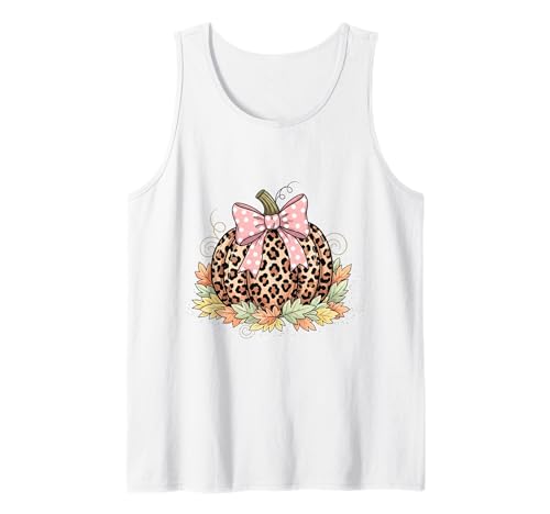 Süßes Halloween Herbst Kürbis Shirt Frauen Leopard Kürbis Tank Top Süßes Halloween Herbst Kürbis Shirt Frauen Leopard Kürbis Tank Top von Cute Fall Peace Love Design Women Men Girls Kids