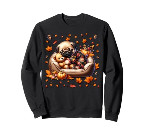Aesthetic Fall Pug Accessories for Girls Cute Pug for Autumn Sweatshirt von Cute Fall Pug Stuff Pug Owner Gifts For Pug Lovers
