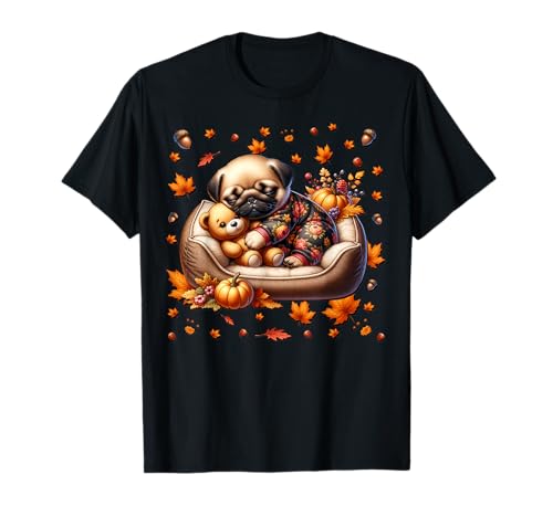 Aesthetic Fall Pug Accessories for Girls Cute Pug for Autumn T-Shirt von Cute Fall Pug Stuff Pug Owner Gifts For Pug Lovers