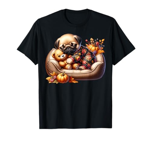 Cute Pug Graphic for Fall Women Men Autumn Vibes Cozy Season T-Shirt von Cute Fall Pug Stuff Pug Owner Gifts For Pug Lovers