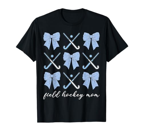Feldhockey Mama Kokette Schleife Niedlich Hockey Liebhaber Muttertag T-Shirt von Cute Field Hockey Mom Tees
