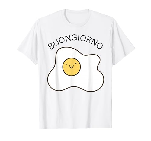 Buongiorno Spiegelei Sleep Good Morning auf Italian Women Kid T-Shirt von Cute Fried Egg saying Buongiorno Italian Girls