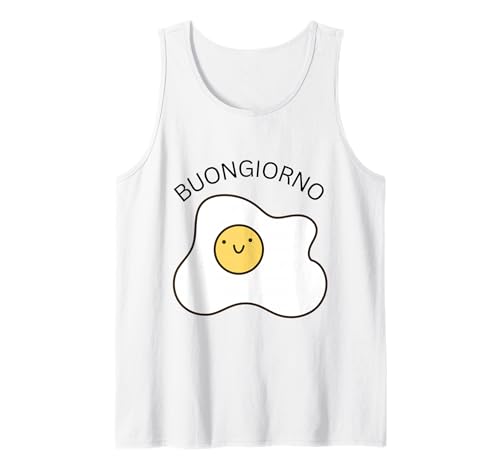 Buongiorno Spiegelei Sleep Good Morning auf Italian Women Kid Tank Top von Cute Fried Egg saying Buongiorno Italian Girls