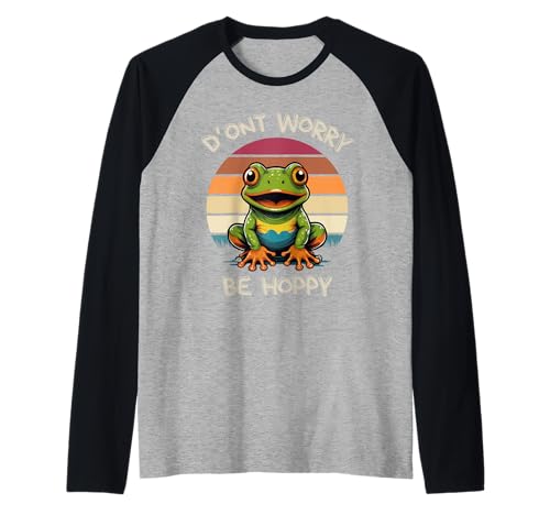 Niedlicher Frosch Don't Worry Be Hoppy für Kinder Raglan Niedlicher Frosch Don't Worry Be Hoppy für Kinder Raglan von Cute Frog Design For Kids Don't Worry Be Hoppy