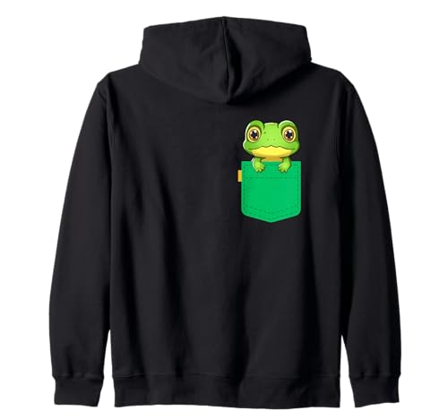 Entzückender Taschenfrosch für Kinder Kapuzenjacke Entzückender Taschenfrosch für Kinder Kapuzenjacke von Cute Frog Pocket Kids Cartoon Animal