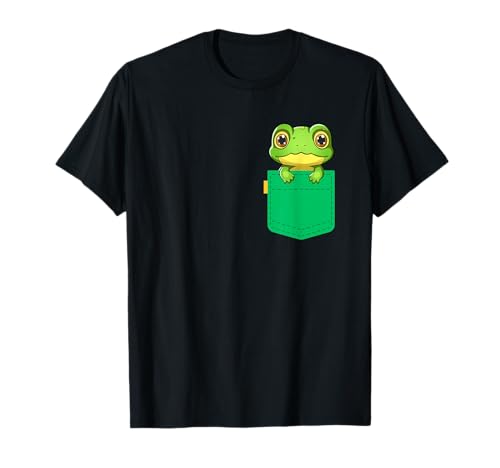 Entzückender Taschenfrosch für Kinder T-Shirt Entzückender Taschenfrosch für Kinder T-Shirt von Cute Frog Pocket Kids Cartoon Animal