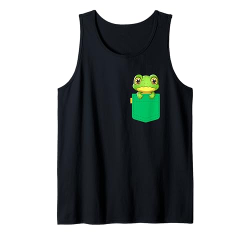 Entzückender Taschenfrosch für Kinder Tank Top Entzückender Taschenfrosch für Kinder Tank Top von Cute Frog Pocket Kids Cartoon Animal