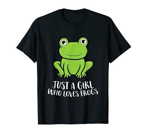 Frosch Girl I Just Really Like Frogs Lustiger Froschliebhaber T-Shirt von Cute Frog Tees and Frog Gifts