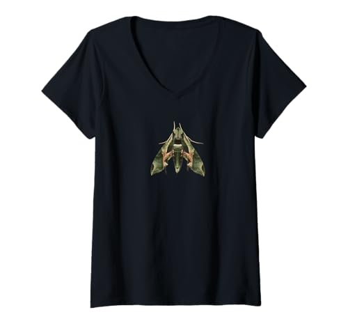 Damen Pandora Sphinx Motte T-Shirt mit V-Ausschnitt von Cute Fun and Funny Birds, Bees, and Bugs