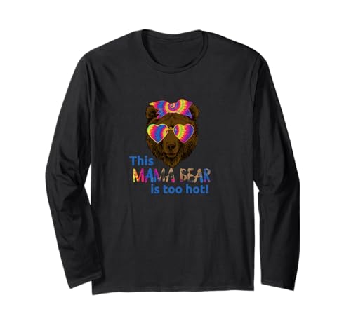 Lustiger Regenbogen Mama Bär zum Muttertag Langarmshirt von Cute Fun and Funny Mother's Day
