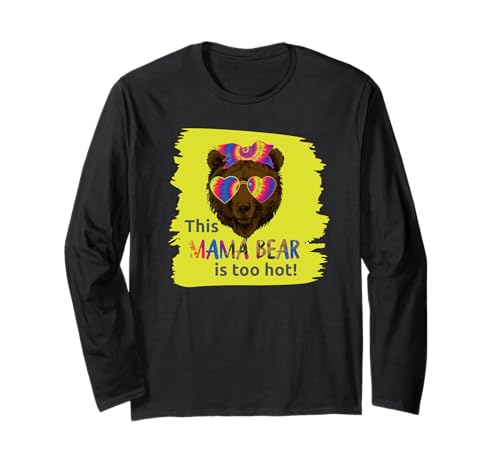 Lustiger Regenbogen Mama Bär zum Muttertag Langarmshirt von Cute Fun and Funny Mother's Day