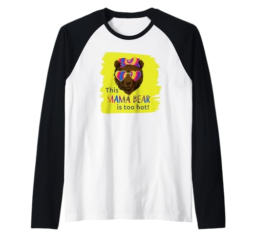 Lustiger Regenbogen Mama Bär zum Muttertag Raglan von Cute Fun and Funny Mother's Day