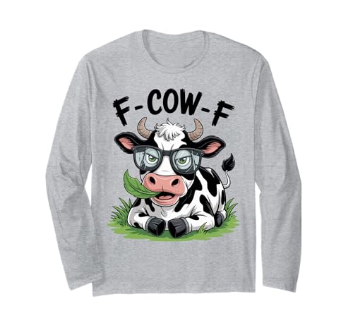 Lustige, Coole Kuh mit Brille, Cartoon-Tier für Männer, Frauen, Kinder Langarmshirt Lustige, Coole Kuh mit Brille, Cartoon-Tier für Männer, Frauen, Kinder Langarmshirt von Cute Funny Farm Animal Cow Humor Gifts