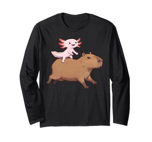 Lustige Kawaii Axolotl und Capybara Liebhaber Kinder Mädchen Männer Frauen Langarmshirt Lustige Kawaii Axolotl und Capybara Liebhaber Kinder Mädchen Männer Frauen Langarmshirt von Cute Funny Kawaii Axolotl and Capybara Apparels