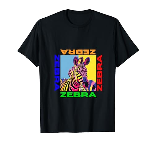 Zebra im Pop Art Stil Malerei für Zebra-Liebhaber Männer Frauen T-Shirt von Cute Funny Novelty Gifts